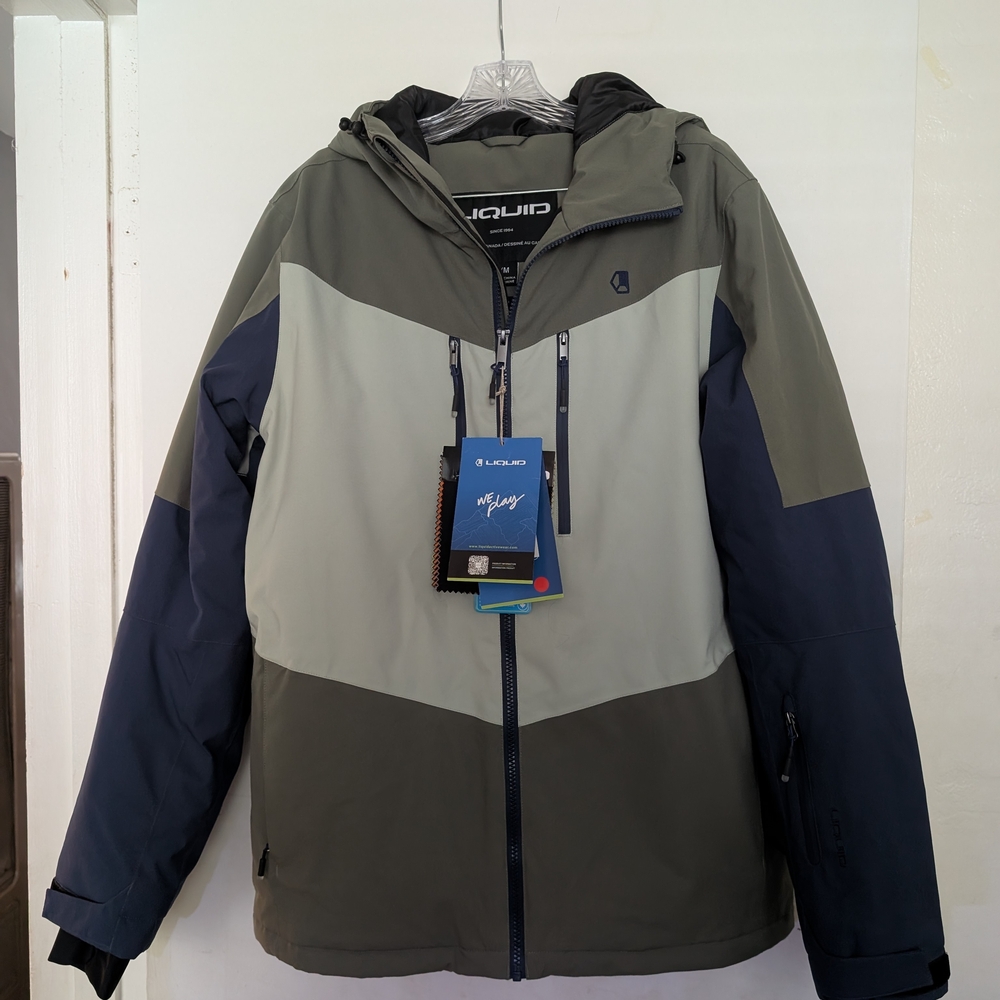 Liquido Men's Gray and Blue Ski Jacket